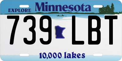 MN license plate 739LBT