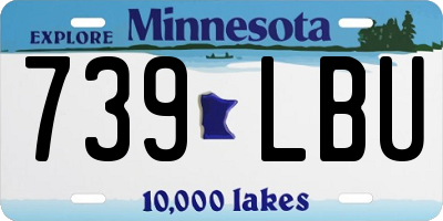 MN license plate 739LBU