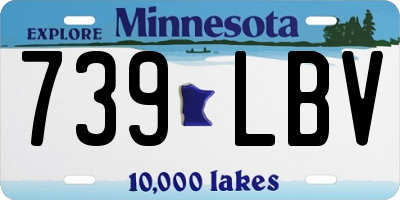 MN license plate 739LBV
