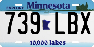 MN license plate 739LBX