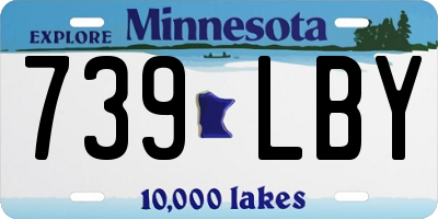 MN license plate 739LBY