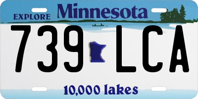 MN license plate 739LCA