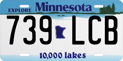 MN license plate 739LCB