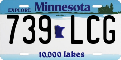 MN license plate 739LCG