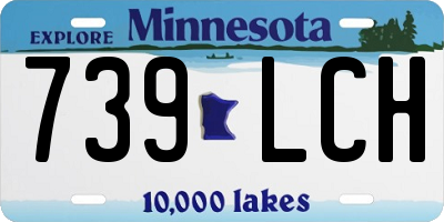 MN license plate 739LCH