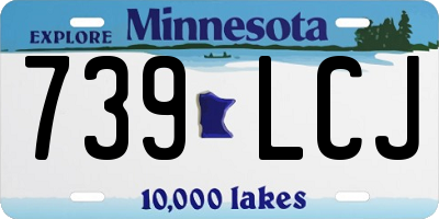 MN license plate 739LCJ