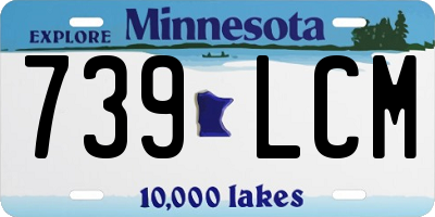 MN license plate 739LCM