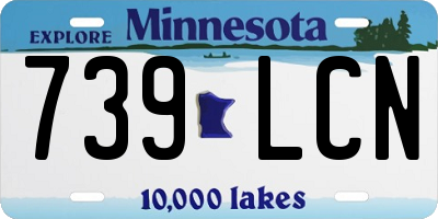 MN license plate 739LCN