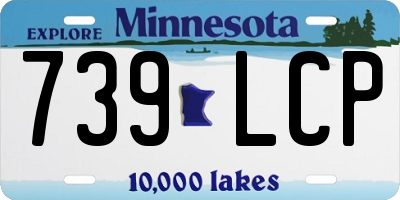 MN license plate 739LCP
