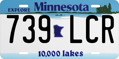 MN license plate 739LCR