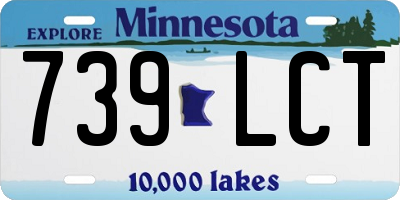 MN license plate 739LCT