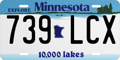 MN license plate 739LCX