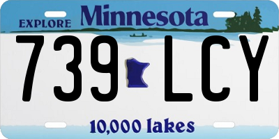 MN license plate 739LCY