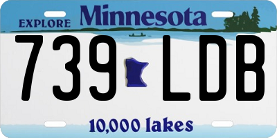 MN license plate 739LDB
