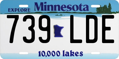 MN license plate 739LDE