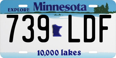 MN license plate 739LDF
