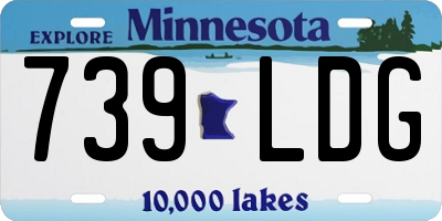 MN license plate 739LDG
