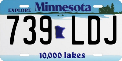 MN license plate 739LDJ