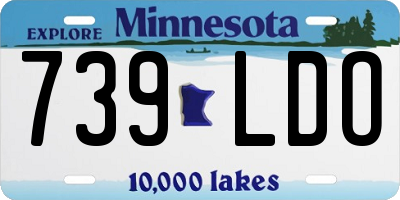 MN license plate 739LDO