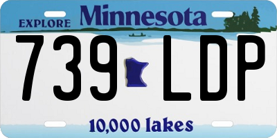 MN license plate 739LDP