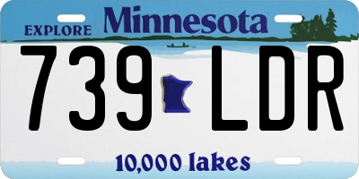 MN license plate 739LDR