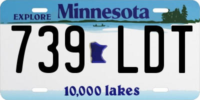 MN license plate 739LDT