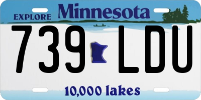 MN license plate 739LDU