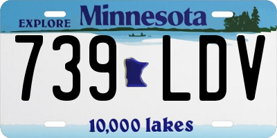 MN license plate 739LDV