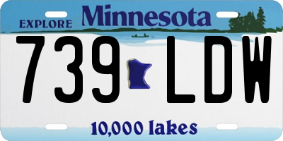 MN license plate 739LDW