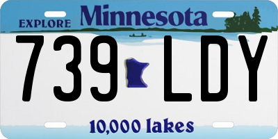 MN license plate 739LDY