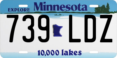 MN license plate 739LDZ