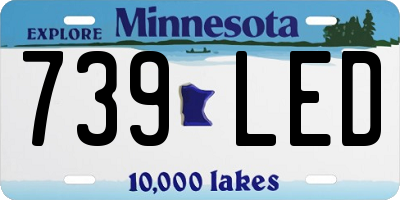 MN license plate 739LED