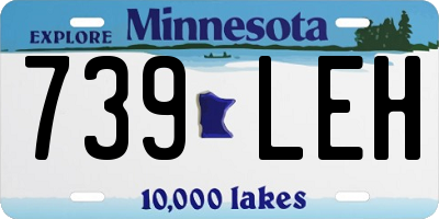 MN license plate 739LEH