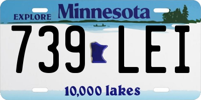 MN license plate 739LEI