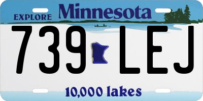MN license plate 739LEJ