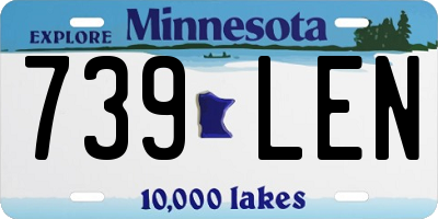 MN license plate 739LEN