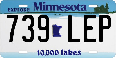 MN license plate 739LEP