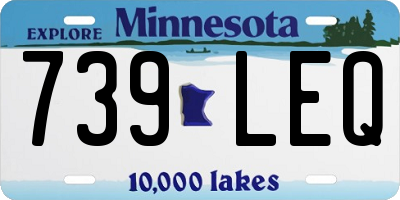 MN license plate 739LEQ