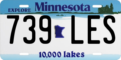 MN license plate 739LES