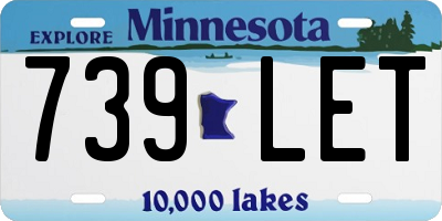 MN license plate 739LET