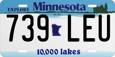 MN license plate 739LEU