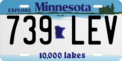 MN license plate 739LEV