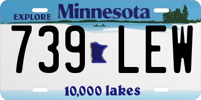 MN license plate 739LEW
