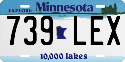 MN license plate 739LEX