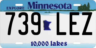 MN license plate 739LEZ