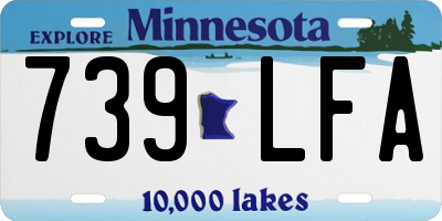 MN license plate 739LFA