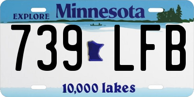 MN license plate 739LFB