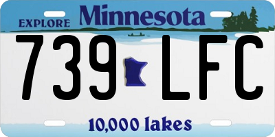 MN license plate 739LFC