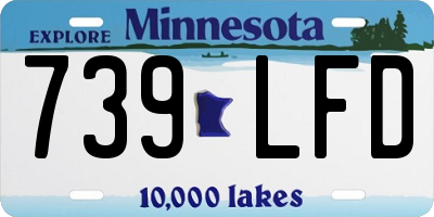 MN license plate 739LFD