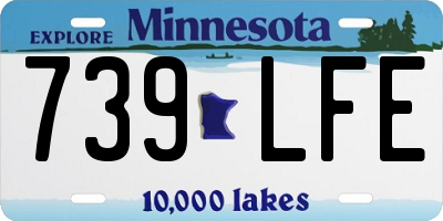 MN license plate 739LFE